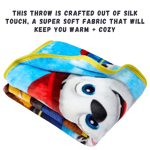 Image of Paw Patrol Kids Bedding Super Soft Silk Touch Throw, 40 in x 50 in, (Official Licensed Product) By Franco