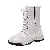 ブーツ メンズ レディースブーツ ワークブーツ ユニセックス レースアップブーツ 黒 編み上げブーツ 8ホール ハイカット 柔らかいソール 防水 滑り止め 大きいサイズ [Caqnni] スノーシューズ メンズ 防水 スノーブーツ 軽量 スニーカー 冬用 防寒 靴 雪 ブーツ ウィンターブーツ 裏起毛 防滑 厚底 人気 ボア 暖かい カジュアル ショートブーツ 大きいサイズ おしゃれ 滑り止め 保温 雪対応 春秋冬 ビジネス…（25.5 cm/#1-白）