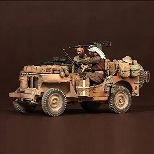 Risjc 1/35 résine Soldat modèle WWII équipage Nord-Africain (2 Personnes, Pas de Voiture) kit de Moule en résine Blanche // N71289 Cover