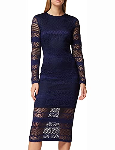 TRUTH & FABLE Vestido Midi Ajustado de encaje- 4 colores