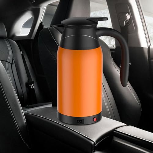 ZOYDP Wasserkocher Auto 1000ml, 12V Auto Wasserkocher, 12v Wasserkocher mit Temperatureinstellung, Edelstahl Wasserkocher Auto zigarettenanzünder, Elektrischer Wasserkocher für 12V 100W Auto Lkw
