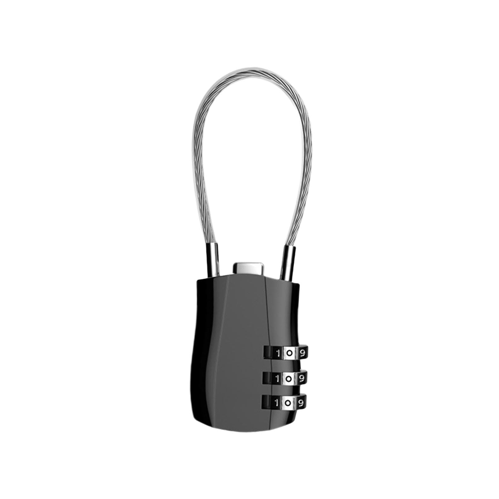 Merishopp 3 Digit Combination Lock Metal Cable Password for Cabinets Bags Luggage Black | Other Locks Access Control Equipment Facility Maintenance & Safety-picture-27