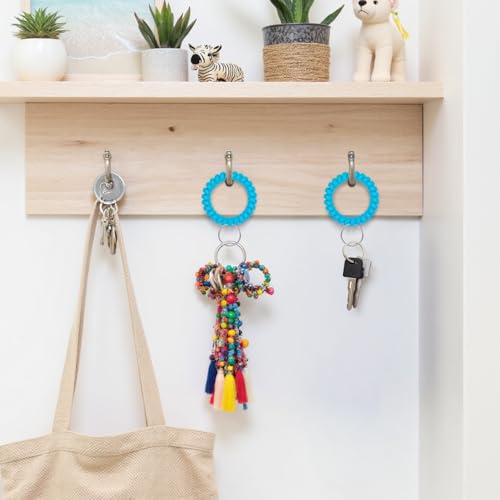 Image of TENOC Spiral Coil Keychain, Anti-lost Key Chain Holder Lanyard Cord for Sauna Outdoor Sports and Gym Pool