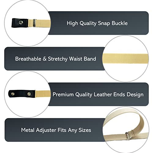 Belts for Women/Men Buckle Free Elastic Belt Invisible No Buckle Stretch Waist Belt For Jean Pants,Dresses4