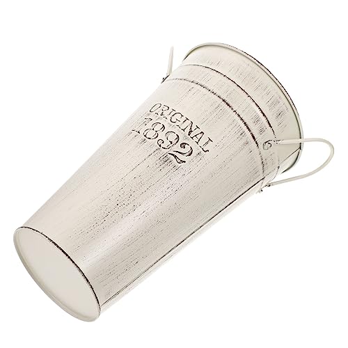 Abaodam Vintage-Blumeneimer aus Eisen, Retro-Pflanzenhalter für Gartendekoration, langlebiger und leichter Eisen-Pflanzgefäß für Wohnaccessoires für Pflanzenliebhaber