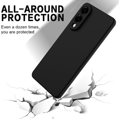 Image of Back Cover for Samsung Galaxy S25 Edge 5G | Full Camera Protection | Premium Liquid Silicon Case | Flexible Bumper Case for Samsung Galaxy S25 Edge 5G (Black)