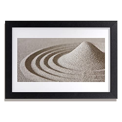 Affiche avec cadre en MDF Tulup 30x20 cm de qualité supérieure avec impression photo sable