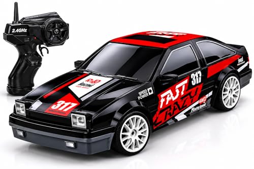 Image of Remote Control Sports Car & Off-Road SUV Toy for Kids, High Speed RC Racing with Wireless Remote, Realistic Lights & Premium Design Gift for Boys Girls (Fast Crazy Drift CAR)