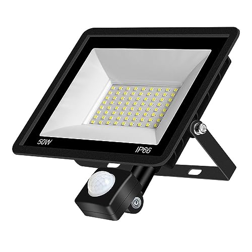 Projecteur LED 50W extérieur IP66 avec détecteur de mouvement PIR pour jardin