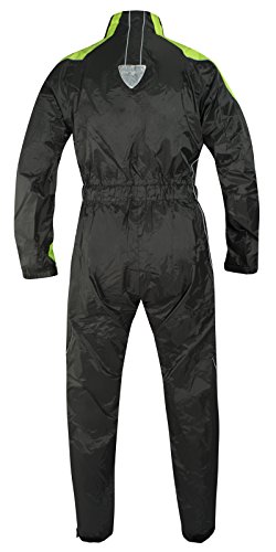 A-Pro Motorcycle Motorbike Scooter 1 pc Waterproof Body Over Rain Suit Fluo S