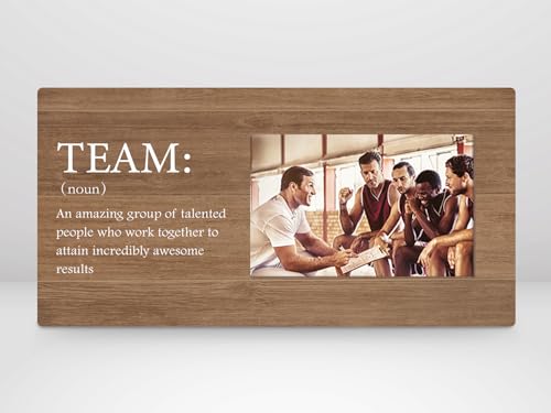 Orchroma Team Picture Frames,Best Team Ever Gifts,Team Gifts for Employees Coworker Boss Staff Company Team,12x6 Inch (Brown)