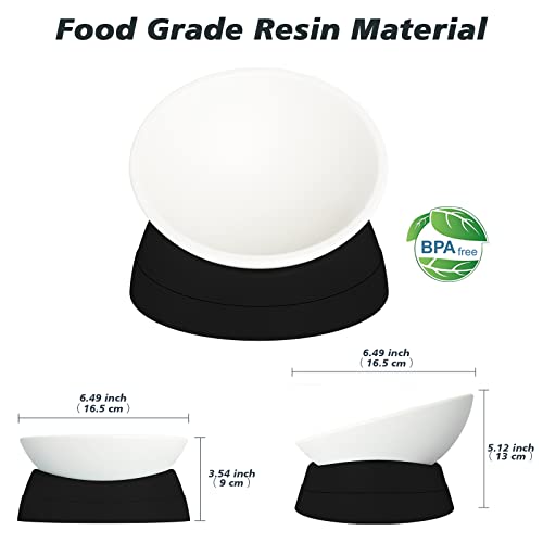 Image of Hi, Ravitat Cat Bowls Elevated Cat Food Bowl Adjustable Cat Dish Anti-Slip and Anti-Noise Raised Cat Bowl Protecting Pet's Spine Thickened Plastic Bowl Suitable for Indoor Cats, 17 Oz