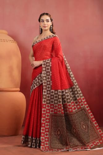 Image of TAMAIRA FASHION Mulmul Pure Cotton Saree For Woman |Office Wear Daily Wear Sarees For Women Without Blouse Piece(Available in 15 Colours)