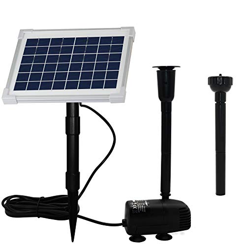 Lovesun Solar Fountain Water Pump Kit, 124 GPH Brushless Submersible Powered Pump with 5 W Solar Panel for Bird Bath, Small Pond, Garden Decoration, Pool, Patio, Lawnâ€¦â€¦