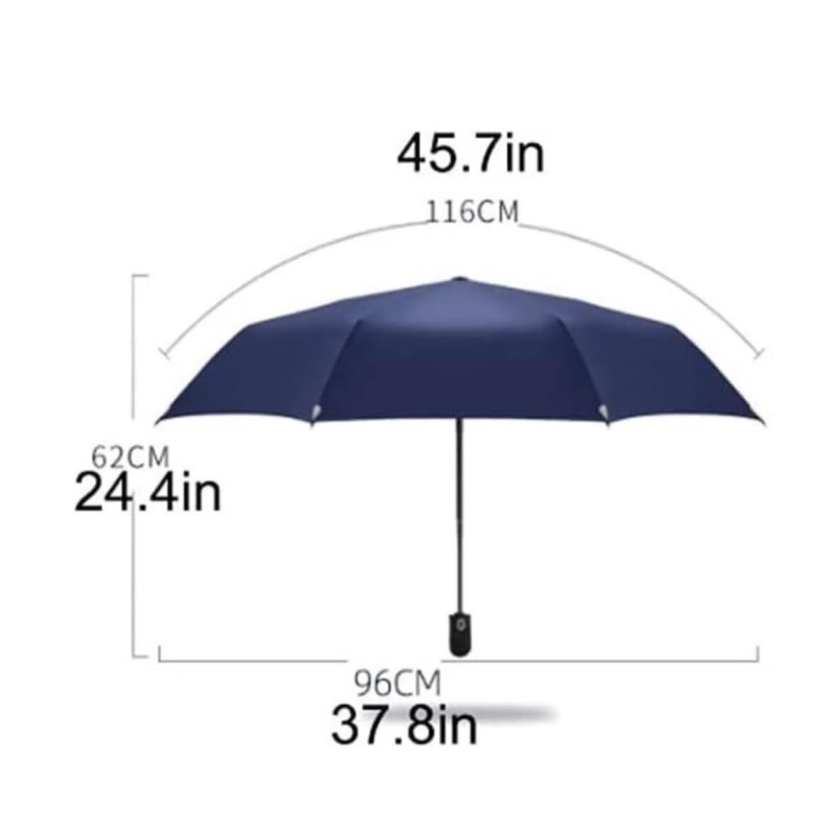 Parasol Damski Parasol składany, wzmocniony, trzykrotnie składany, wiatroszczelny, automatycznie otwierany i zamykany Parasolka Kobieca(Rot)