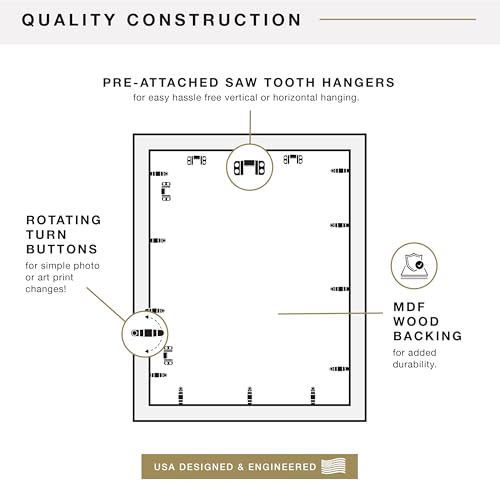 Image of MCS Everline Collection 16x24 Poster Frame Black, Vertical & Horizontal Wall Hanging Large Picture Frame for Photos, Posters & Art Prints (1-Pack)