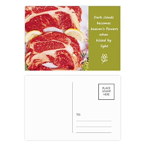 Jeu de cartes postales viande crue DIYthinker 20pcs multicolores pour remerciements