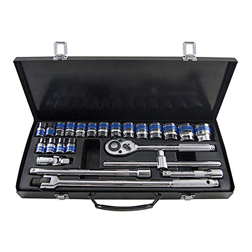 Stanford - Juego 24 Llaves Vaso 1/2 Pulgada con 6 Mandos Acero Cromo Vanadio Cover