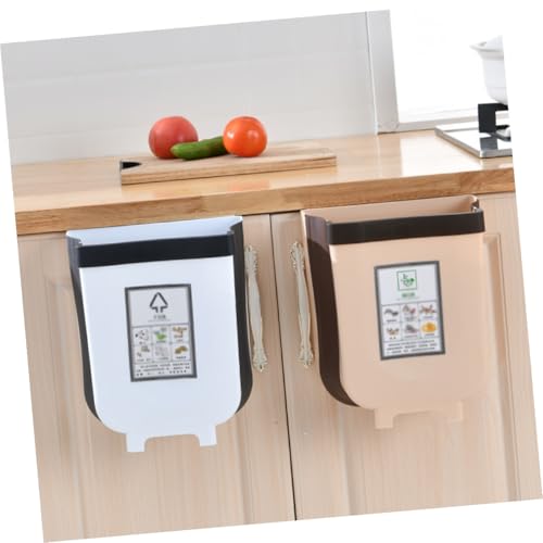Cabilock bote plegable para basura blanco para puerta de gabinete miniatura 4