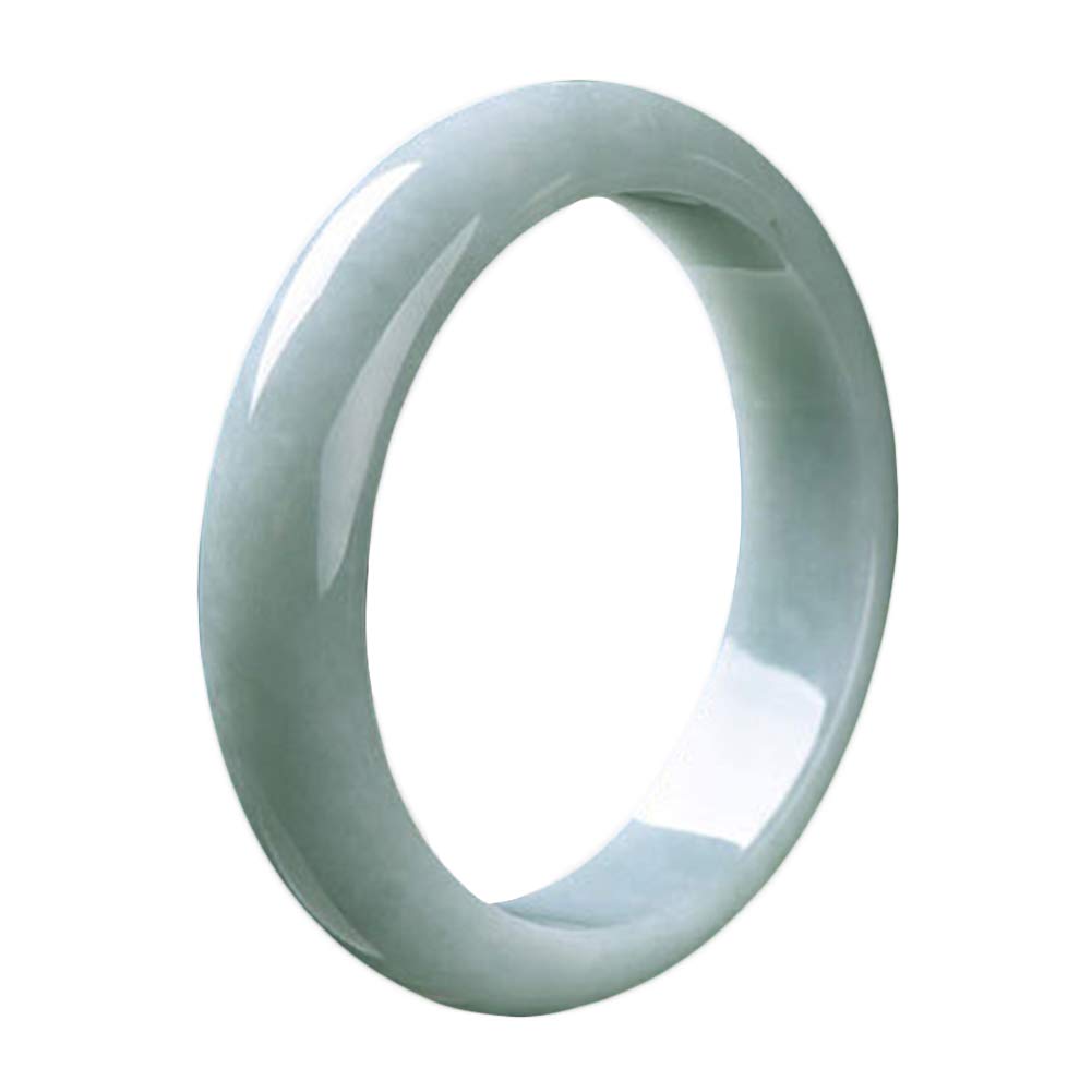 Brazalete de Jade Natural Hecho a Mano Bangle Mujer Charm Fashion Bracelet Jewelry para Abuela Amante Novia,Pure,52-54mm