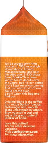 Miniatura 12 de Dunkin' Original Blend - Café de grano entero de tostado medio, 18 onzas