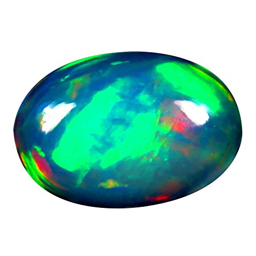 Opale arc-en-ciel éthiopienne 3.83 ct, pierre ovale pour bague artisanale