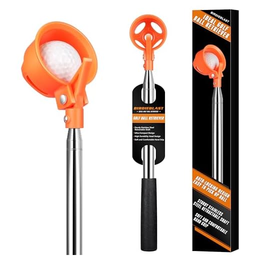 BIRDIEBLAST Golf Ball Retriever, 9Ft/12Ft/17Ft/20Ft Professional Stainless Steel Golf Ball Retriever, Telescopic Golf Ball Retriever for Water