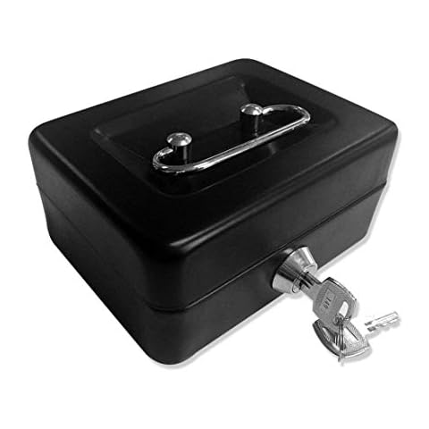 Caja de Efectivo de Metal Portátil con Bloqueo de Teclas y Bandeja Extraíble Cover