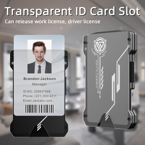 Oaridey Minimalsit Wallet (Amry Green) and 2 Pack Retractable Keychain Heavy Duty2