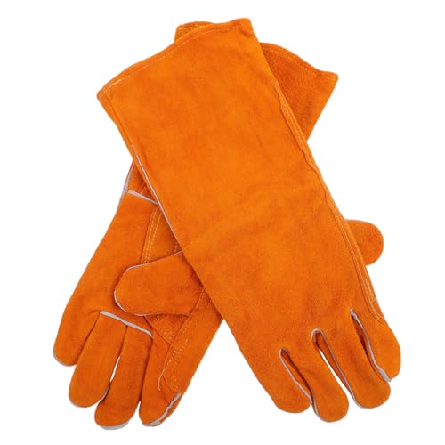 FIXOSHEE Guanti da Lavoro Resistenti al Calore in Bovina Isolanti e Antitaglio Protezione Mani per Saldatura e Taglio Impermeabili Unisex per Protezione Industriale