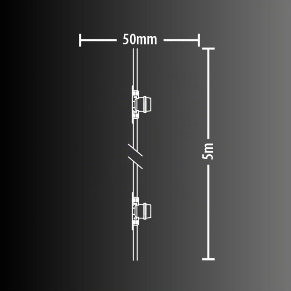 XANLITE Guirlande LED 10M extensible, 10 douilles, compatible ampoules E27 (non incluses), Noire