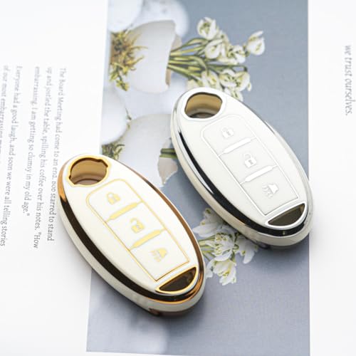 Image of Key Fob Cover Fit for Nissan Altima Rogue Sentra Pathfinder Frontier Maxima Titan Armada Versa Smart Key