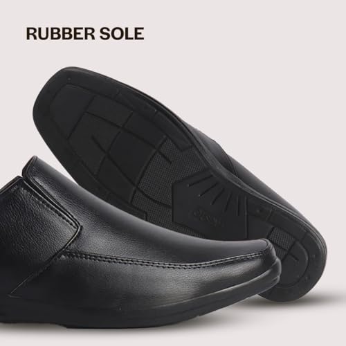 Image of FAUSTO Men Formal Back Open Memory Cushioned Insole Slip On Shoes | Office, Meetings, Event Slip Ons with Comfort All Day Long | Semi Formal Outfit Shoe, Anti Skid Rubber Sole