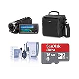 Sony HDR-CX405 Full HD 60p Camcorder, 2.3MP Sensor - Bundle with 32GB Class 10 MicroSDHC Card, Video Case, Cleaning Kit