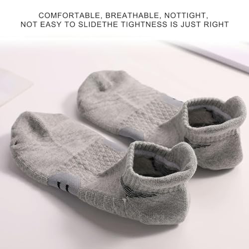 6 Pairs Men'S Summer Wear-Resistant Absorbent Deodorant Hiking Running Sports Ankle Socks4