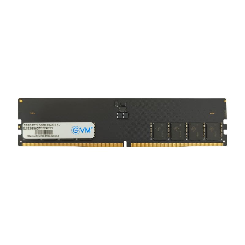 Image of EVMT 32GB DDR5 5600MHz Desktop RAM - High-Performance Memory Module, CL19, 288-Pin, 1.1V,-10-Years Warranty(EVMT32G5600U88P)