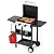 ROVSUN 2 Burner Portable Propane Griddle with Enameled Tray & Lid, 20000 BTU Rolling Flat Top Gas Grill with Electronic Ignition, Side Shelves & Regulator for Outdoor Cooking Camping BBQ Tailgating