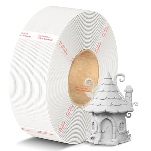 ANYCUBIC PLA Filament Refill 1.75mm, 3D Printer Filament, for Reusable Spools, Dimensional Accuracy +/- 0.02mm, Fit with Most Reusable Spools, 1KG, Wh