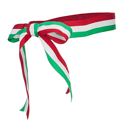 LTC Ribbon Bow Hat Band - Green White Red OSFM
