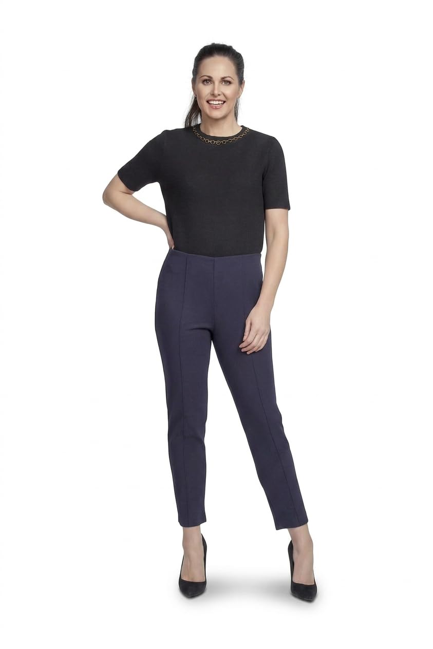 Pinns Women's Navy / Comfort Fit Stretch Jersey Trouser (Uk, Numeric, 14, Regular, Regular, )