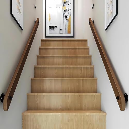 Rambarde d'escalier en bois mural avec kit complet