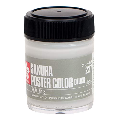 サクラクレパス 絵の具 ポスターカラーDX 45ml グレーNo8 PWD45ML#237