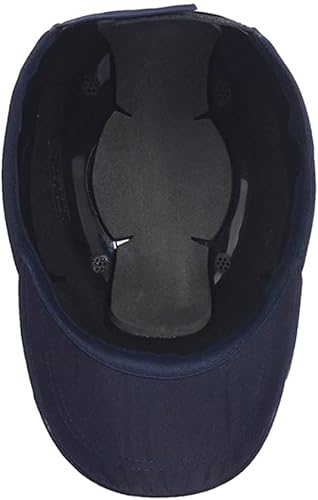Miniatura 4 de Gorra de béisbol, casco de seguridad, cómodo, ligero, protección para la cabeza, ajustable, con cuatro rejillas de ventilación, color azul oscuro