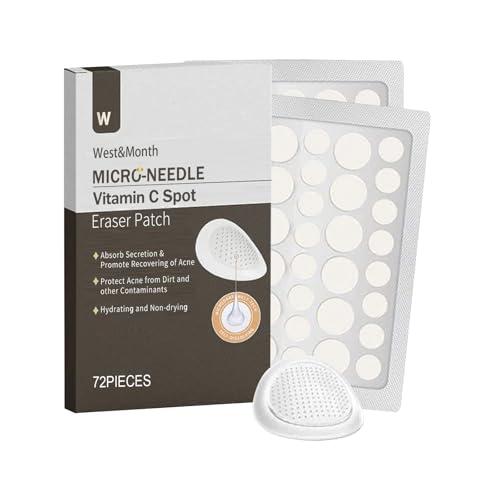Micro Ago Vitamina C Beramica Spot Patch Pori di rimozione idratante Ridurre i patch di cura della pelle 72pc bianchi
