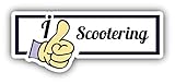 I Love Scootering Thumb Up Car Bumper Sticker Vinyl Decal