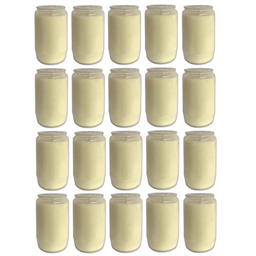 20er Set Premium Kompositions Grablicht T3 weiss Grabkerzen Öllichter Friedhofskerzen Grablaterne Kerzen Dauerbrenner