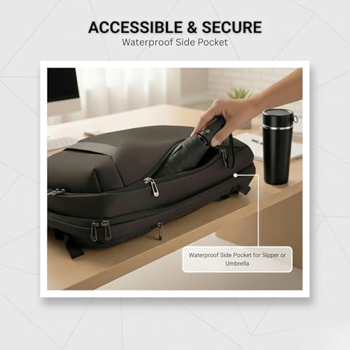 Image of Travessary Collection City Traveller Bag | Backpack | Water Resistant Nylon Fabric 15.6 inch Unisex Laptop Bag | Multiple Compartment for Laptop, Ipads & Accessories | Class leading 2 years warranty