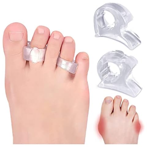 Gel Toe Separators, Soft Silicone Toe Spacers Bunion Corrector Pads Cover