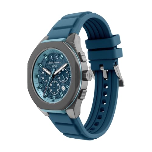 Image of Armani Exchange Analogue Men's Watch (Blue Colored Strap)