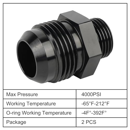 Image of EVIL ENERGY 12AN Flare to AN8 ORB Male O-Ring Fitting Adapter 2PCS